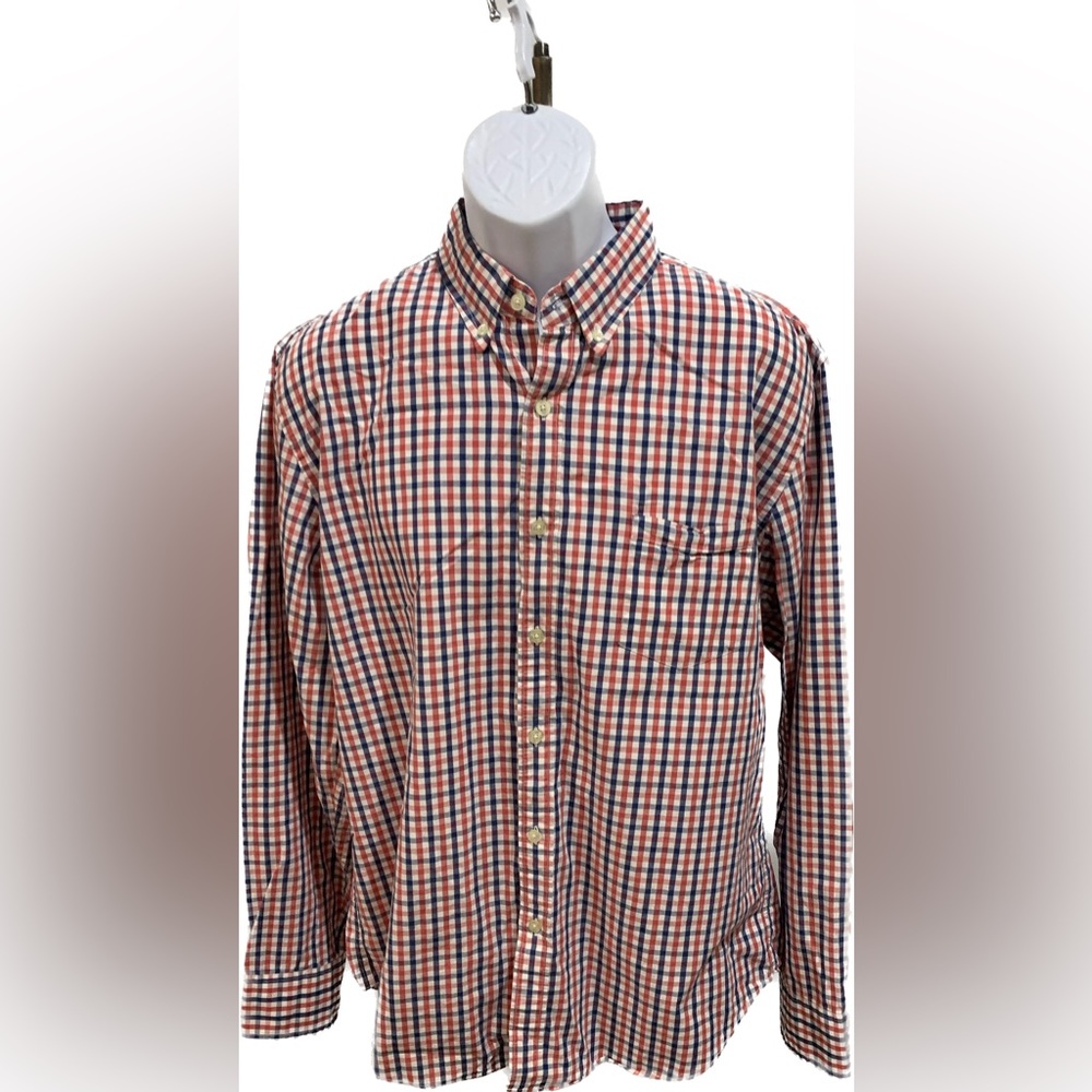 J Crew‎ Plaid Long Sleeve Button Down Shirt Men’s Size XL